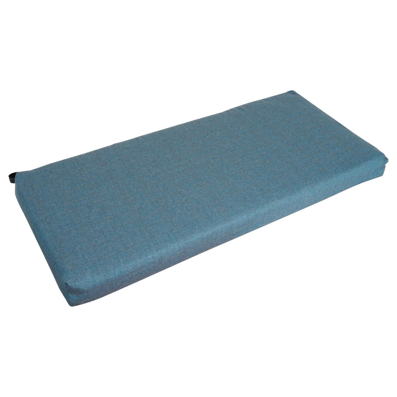 42-Inch Woven Olefin Outdoor Loveseat Cushion, Sea Blue