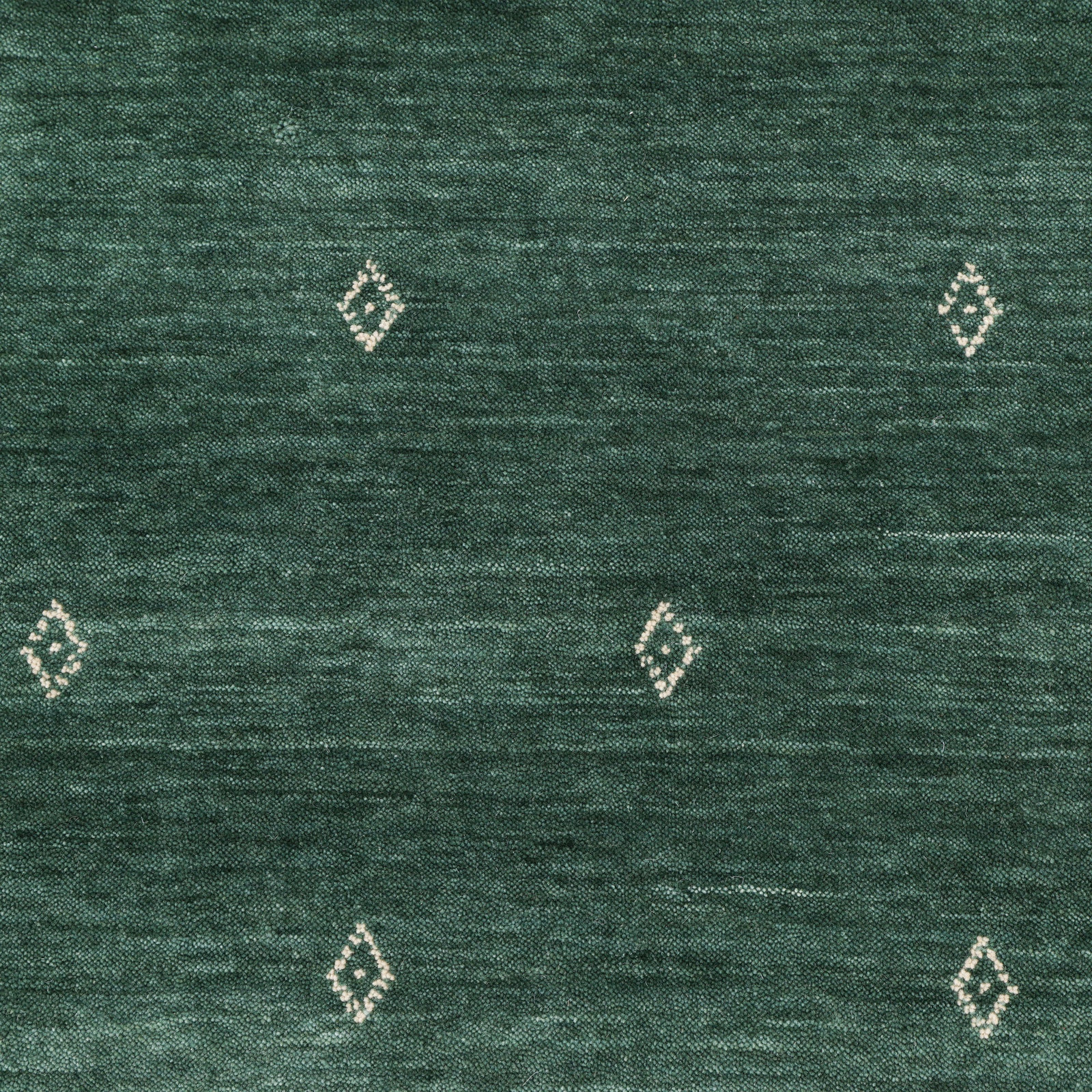 Simi Hand-Woven Geometric Cotton Wool Rug, Green, Runner 2'6" x 8'