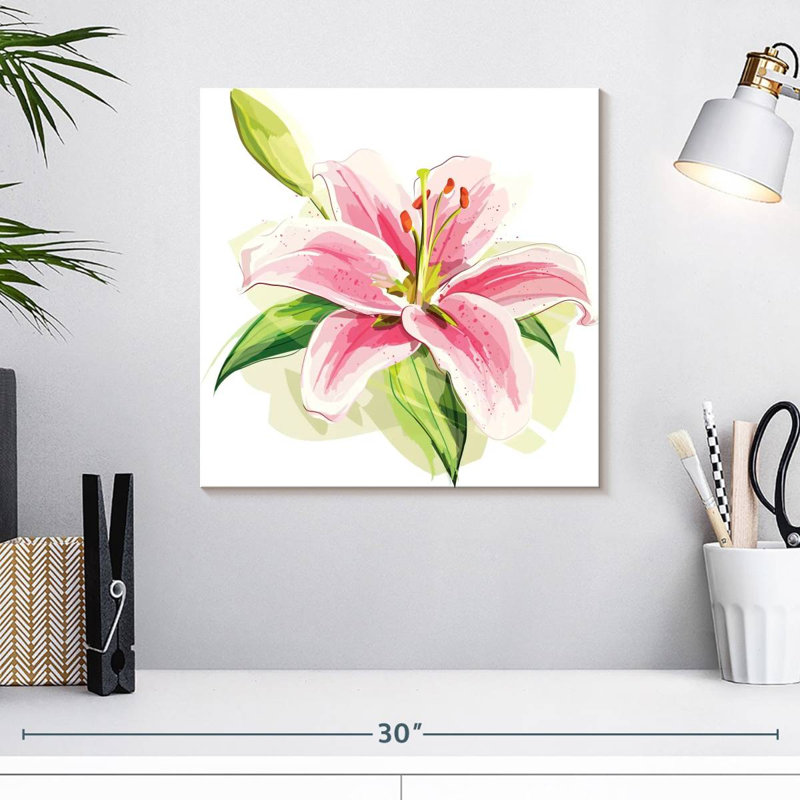 Harnek lis rose simple, H 16 po x l 16 po