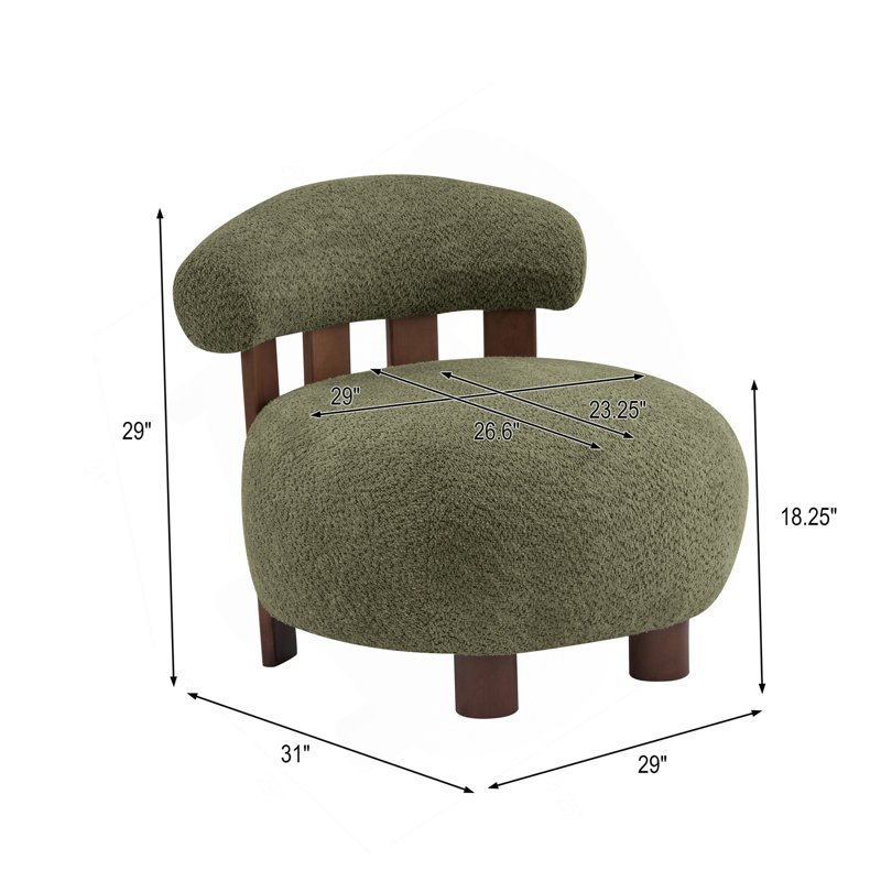 Fauteuil d'appoint Modern, Vert olive