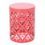 Grande table d'appoint extérieure en métal avec revêtement en poudre et motif corail découpé
