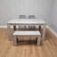 Dining Table and 2 Chairs With Bench Stone Effect Table 2 Velvet Chairs Dining Room-1667118916-1646159615