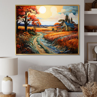 Farmhouse Farmstead Mosaic Pointillism I - impression