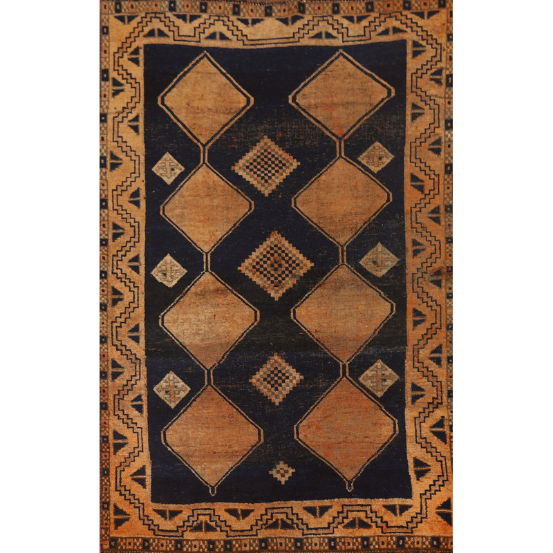 Tapis traditionnel antique géométrique 4 x 7