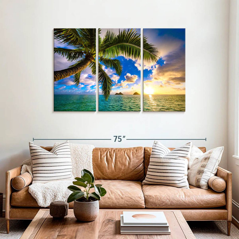 Gillard Lanikai Hawaiian Sunrise, H 36 po x l 57 po