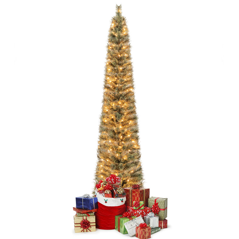 Arbre de Noël pin clair, H 7 pi