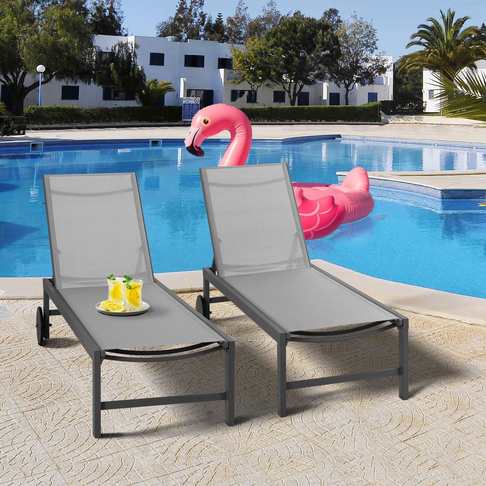 Wade Logan® Arlenne 57.8" Long Reclining Patio Chaise Lounges & Reviews ...