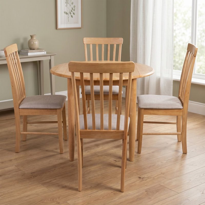 Ankrum Extendable Drop Leaf Solid Oak Dining Table
