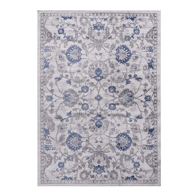Tapis bleu 5 x 7 pour la maison - Élément de design d'intérieur polyvalent, Rectangle 5 pi 4 po x 7 pi 4 po