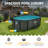 Funsicle 9'10" Oasis Designer Oval Above Ground Pool w/ Pump, Dark Herringbone-129401129