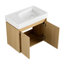 Meuble-lavabo 24 po avec lavabo en céramique, meuble-lavabo flottant mural, armoire de rangement en bois avec portes doubles pour la salle de bain-115922312