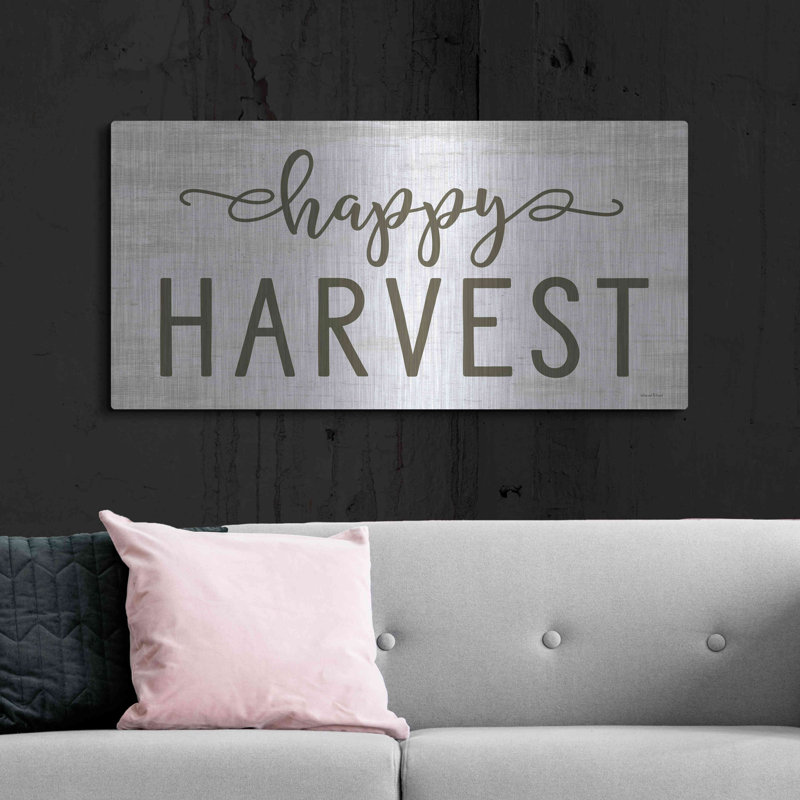 Trinx «Happy Harvest» par Lettered & Lined, art mural en métal, H 24 po x l 48 po