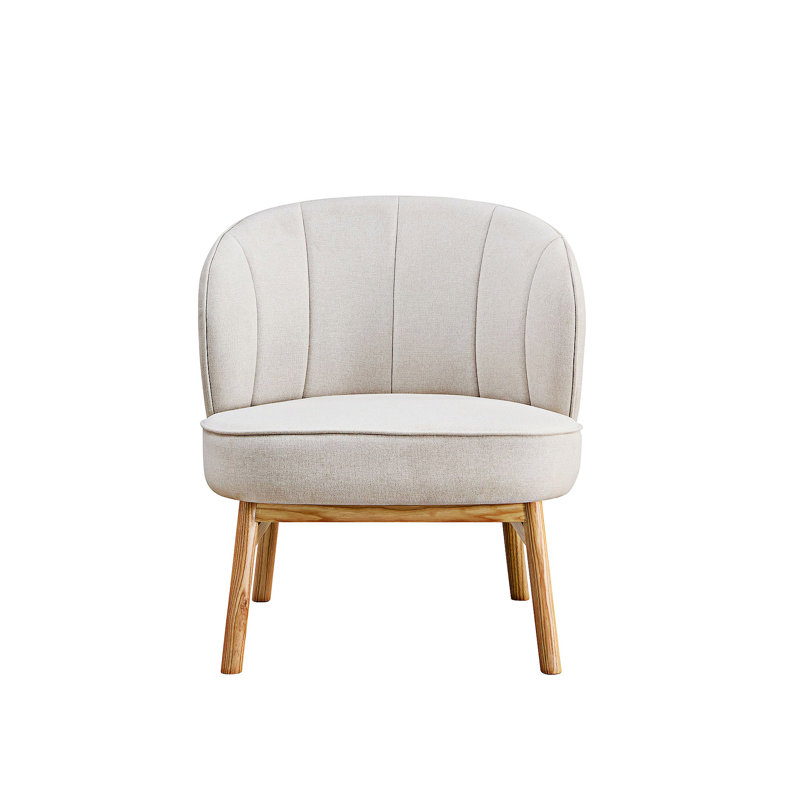 Méridienne moderne rembourrée, Bois de frêne naturel