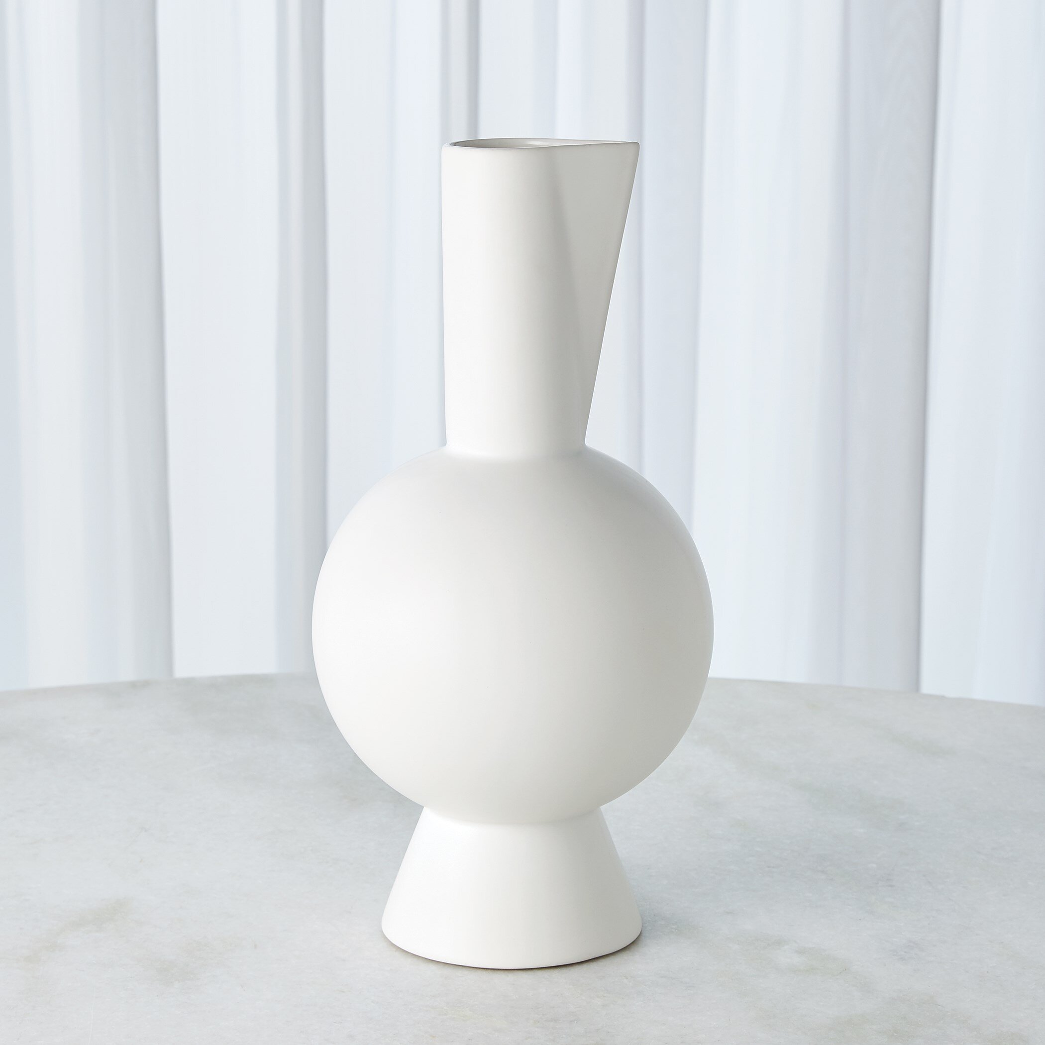 Global Views Classic Pitcher-Matte White | Wayfair