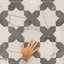 Étoile d'Iistan avec croix 6 po X 12 po Ensemble de carreaux de porcelaine pour plancher et mur-105704451
