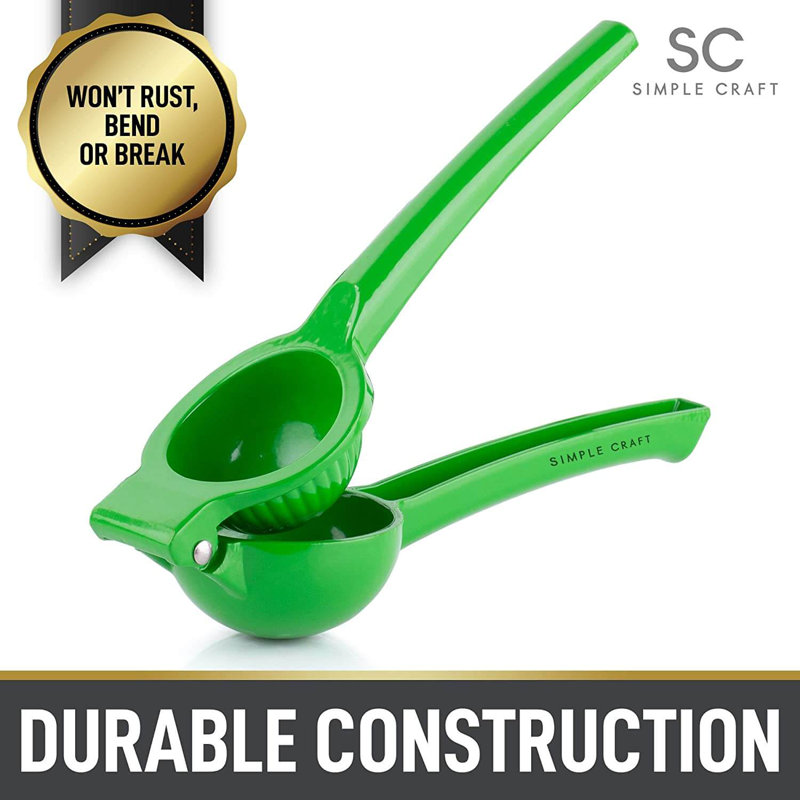 Simple Craft Lemon Squeezer Single Bowl Citrus Juicer Handheld Manual Lemon Juicer Green