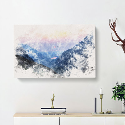 Sunset In Snowdonia In Wales - Wrapped Canvas
