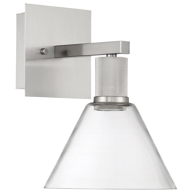 Southglenn Steel Armed Sconce, Brushed Steel