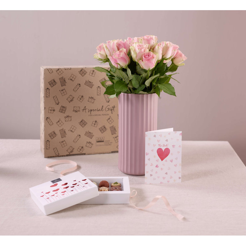 Vase de table en porcelaine 6,3 po Sumehra, Mauve