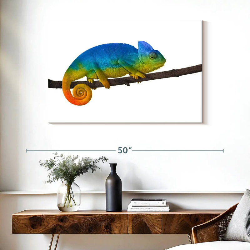 Brampt Vibrant Blue Chameleon, 26" H x 39" W