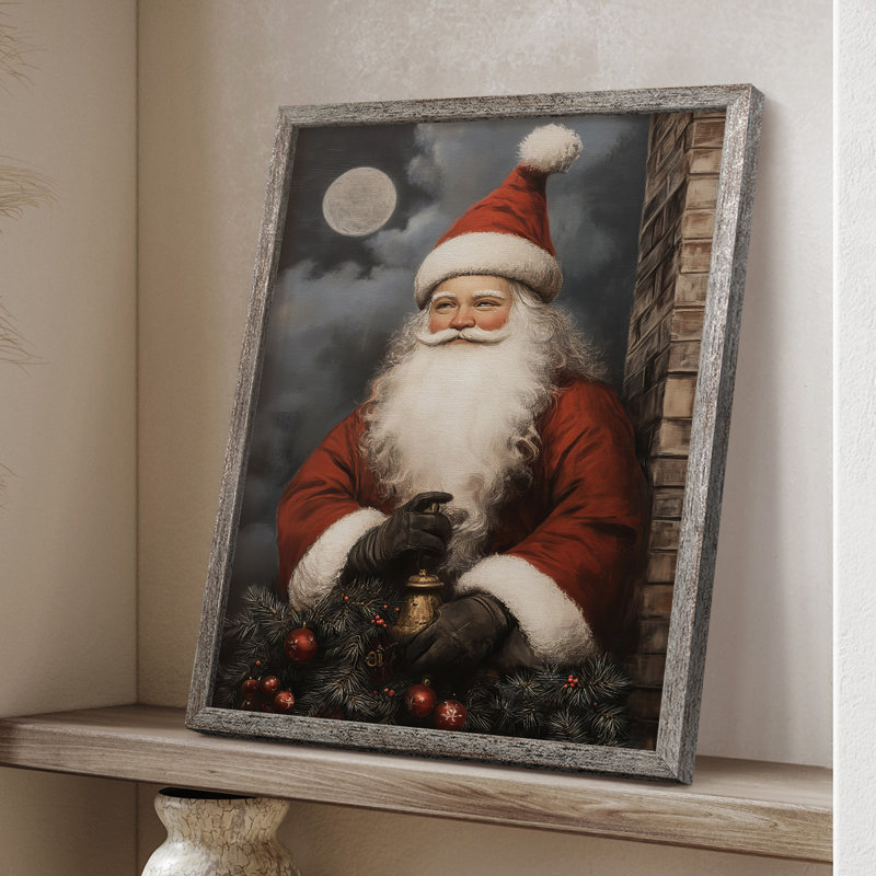 «Christmas Holiday Art», série 2-CLII, reproduction encadrée - bois massif, H 11 po x l 9 po