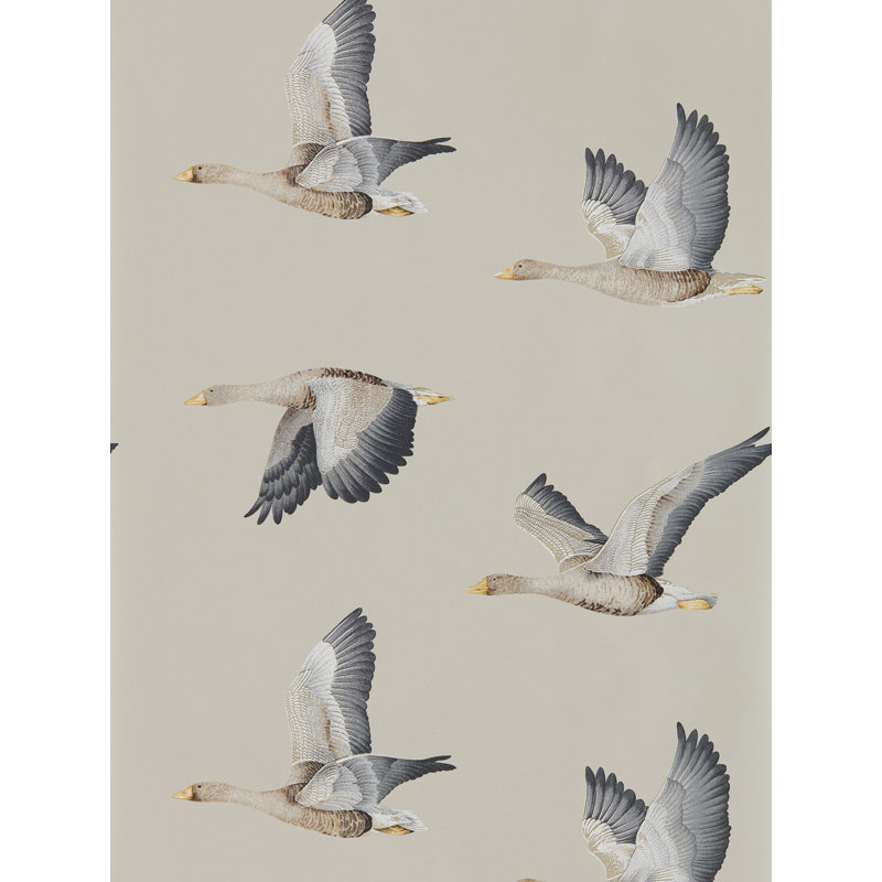 Elysian Geese 10.05m x 68.6cm Wallpaper Roll, Neutral