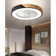 19.7" Modern Flush Mount Ceiling Fans With LED Light Dimmable Low Profile Ceiling Fans with Light