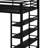 Metal Loft Bed With Storage Shelves, Cabinets And Wardrobe-35940366-35940364