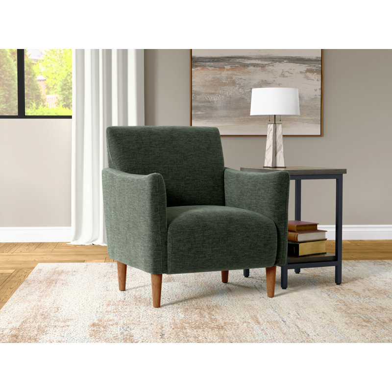 Armaghan 28.3'' Wide Armchair, Green Chenille