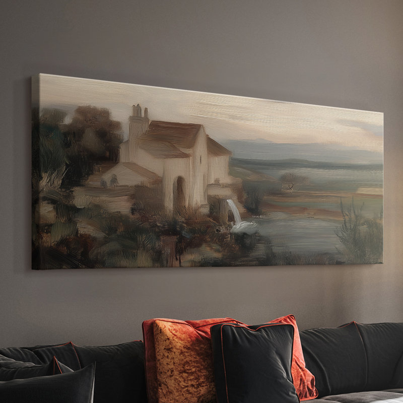 Série paysage - CXCV - Toile tendue avec châssis - Prêt à accrocher, H 12 po x l 30 po
