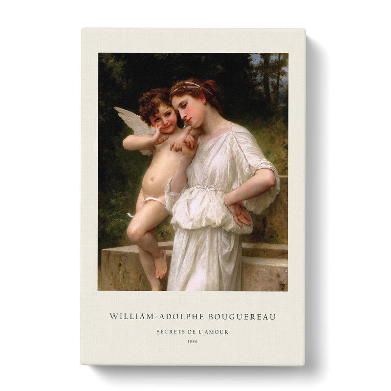 Secrets I Love by William-Adolphe Bouguereau - Wrapped Canvas Painting, 50cm H x 35cm W x 3cm D