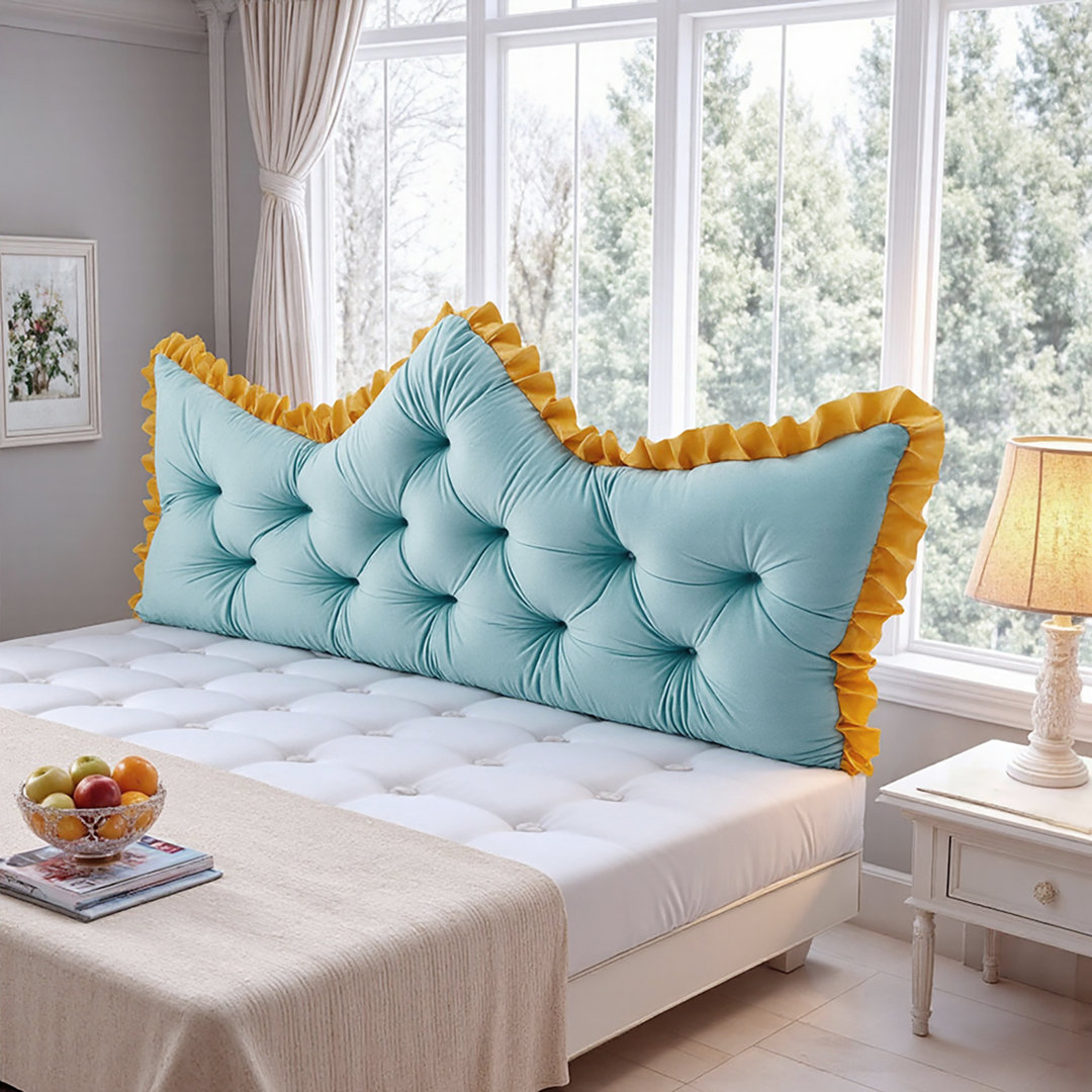Crown-Shaped Tufted Headboard Pillow