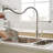 Brushed Nickel Kitchen Faucet With Pull Out Sprayer, Single Handle Single Lever Kitchen Sink Fauce-120746816