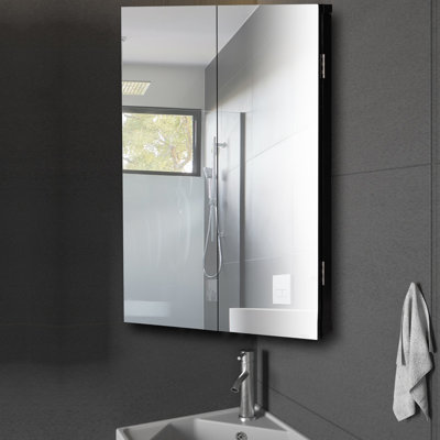 Eastbrook Corner Mount Framed 2 Door Medicine Cabinet with Mirror