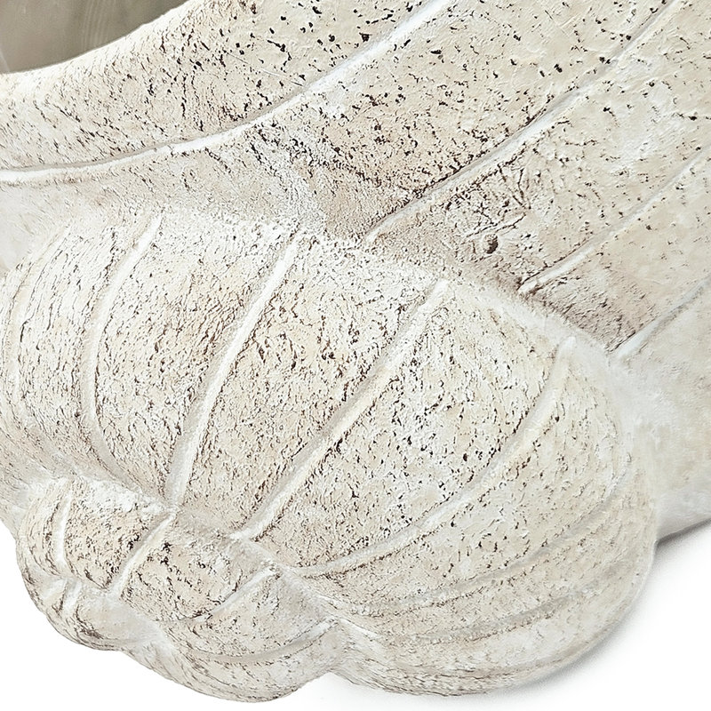 Jardinière en sable et en ciment de 9,5 po x 8,3 po x 6,5 po avec finition beige texturée, idéale pour créer un coin dans votre jardinière, superbe décoration pour la chambre à coucher