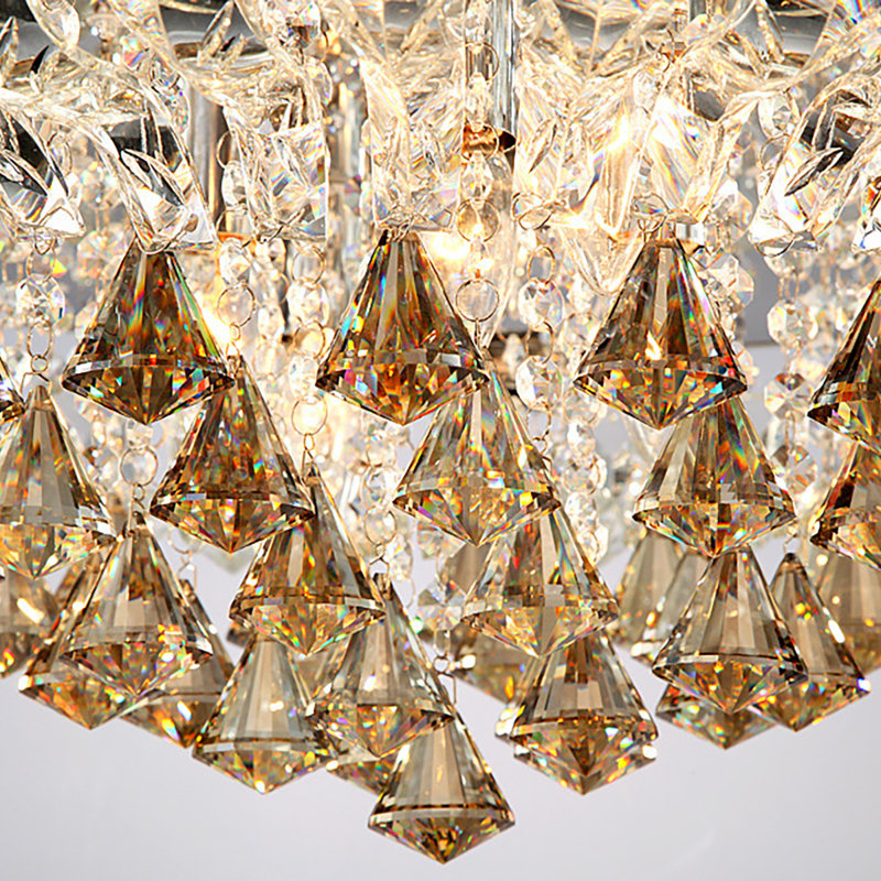 Maurer LED Flush Mount, 30cm H x 80cm W x 80cm D, Champagne