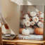 Décoration murale moderne sur toile, citrouille élégante et rose-512295325