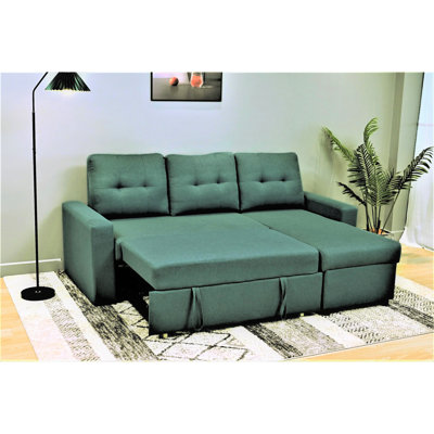 Canapé-lit modulaire convertible en forme de L, mobilier d'appoint élégant, canapé-lit escamotable pour petits espaces et salons