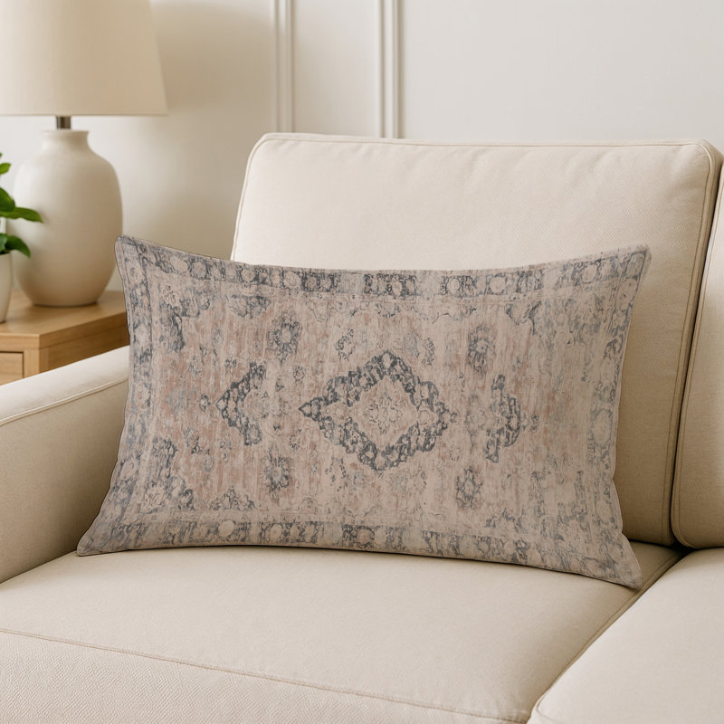 Coussin décoratif intérieur et extérieur Modern, Gris oriental 21, Rectangle H 20 po x l 14 po