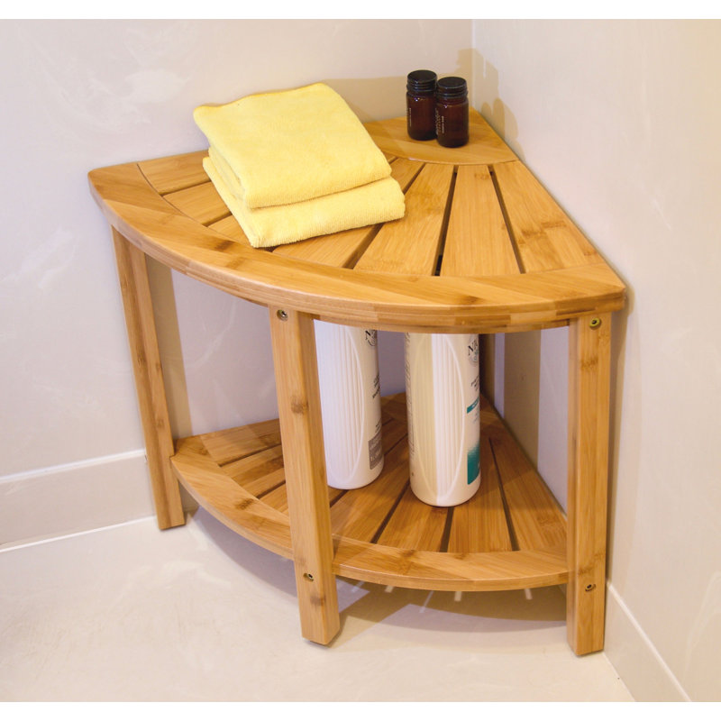 Banc de douche en bambou 22,25 "Mitch, Naturel