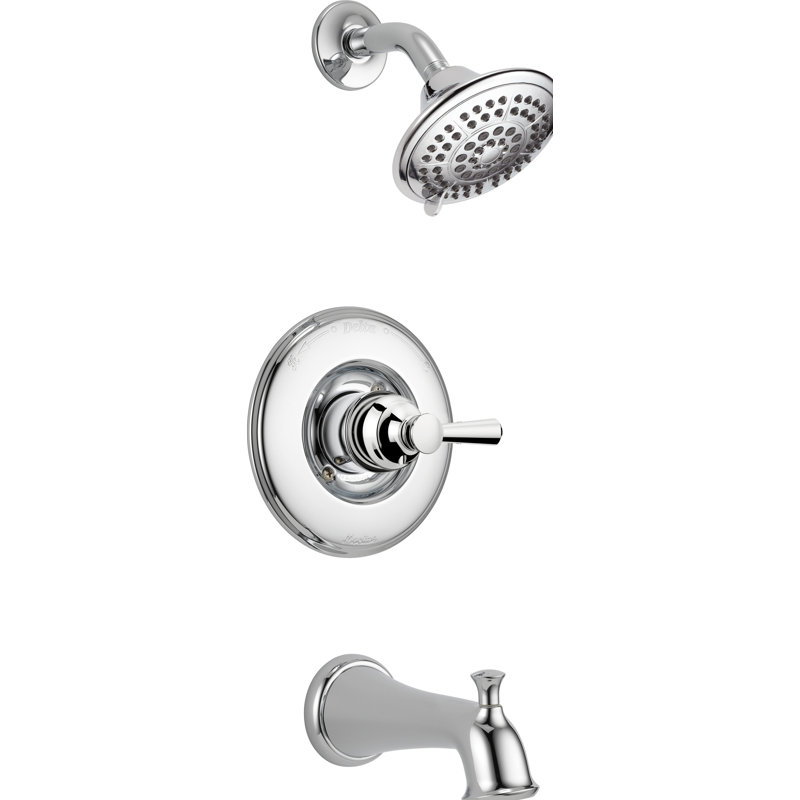 Linden Tub and Shower Faucet Trim with Monitor, Chrome