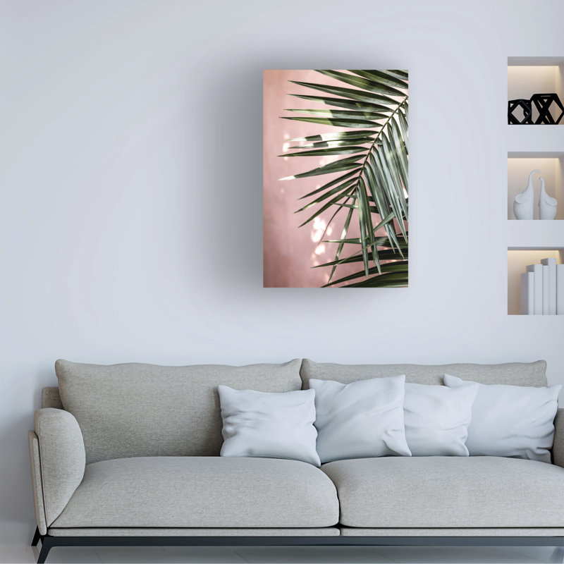 «Palm Leaves 23 on Canvas» par Mareike Bohmer, reproduction, H 32 po x l 22 po x P 2 po