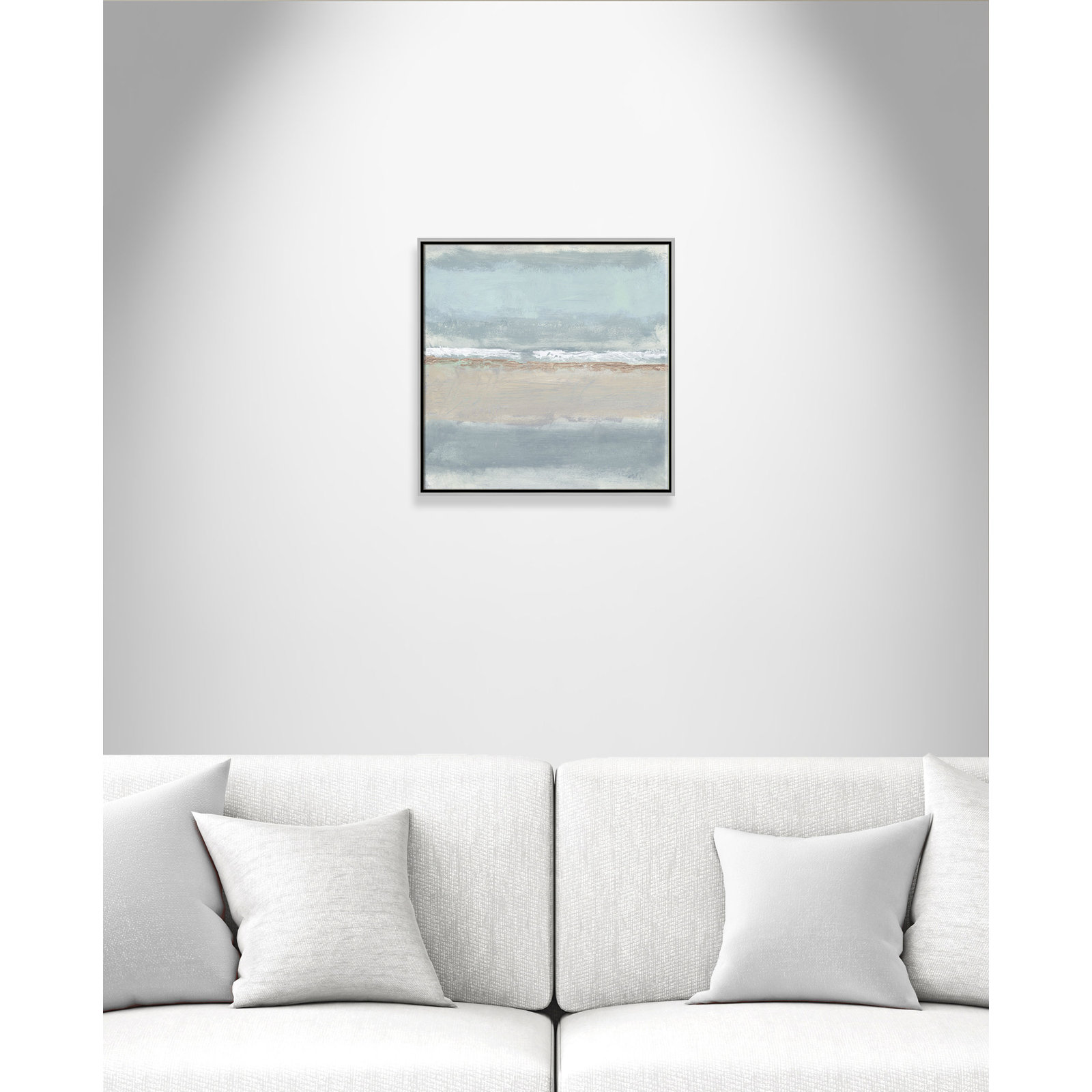 Serenity 1 by Filippo Ioco, Silver , 24" H x 24" W x 2" D
