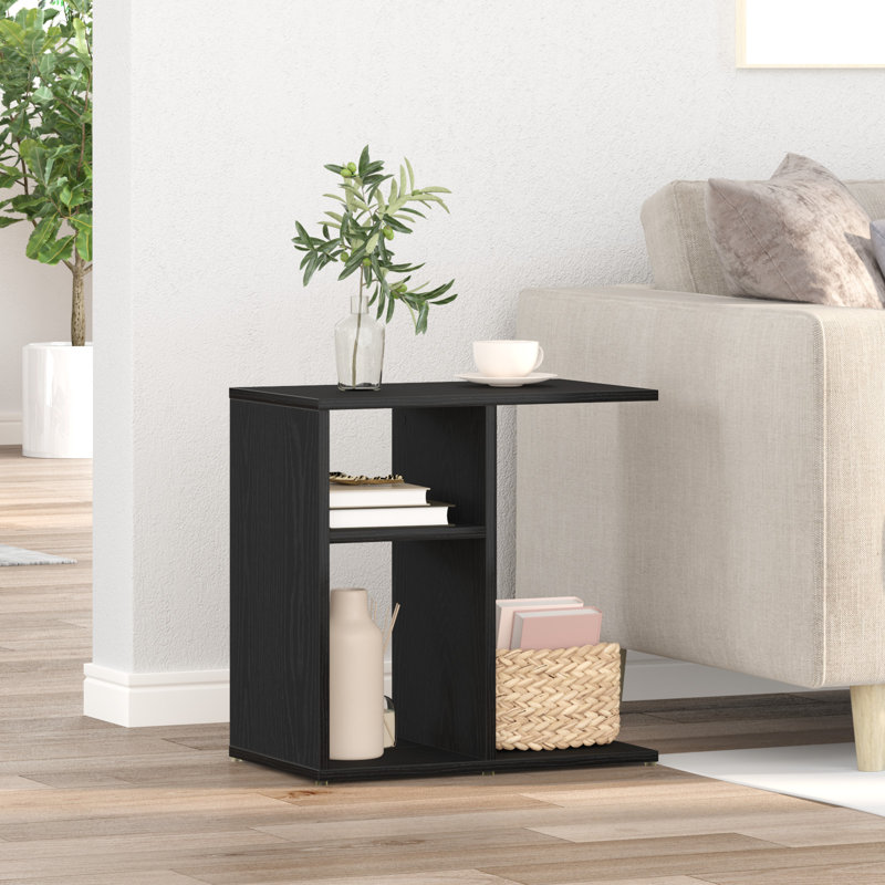 Gnatt Sled End Table, Black Oak, Black Oak