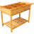 Wood Raised Garden Bed With Foldable Table And Space For Vegetable Flower Cultivation 8 Side Gardening Enthusiasts-2144889286