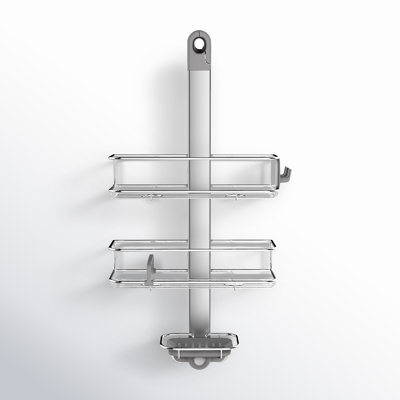 Simplehuman Adjustable Shower Caddy, Stainless Steel and Anodized Aluminum