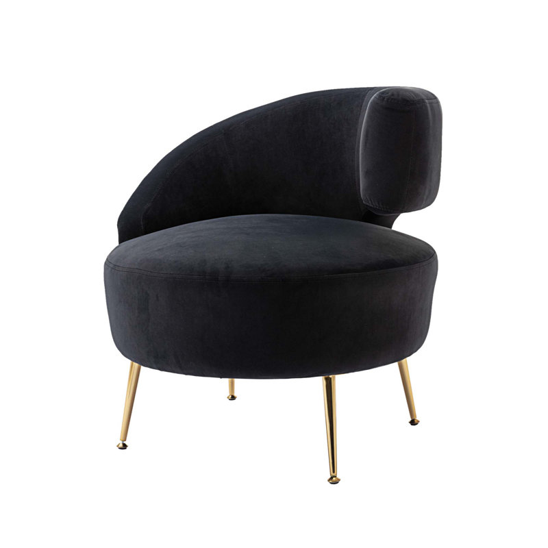 Chaises de salon Dionys, 100% Polyester Black