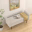 Tabouret de rangement en velours avec espace de rangement Teddy