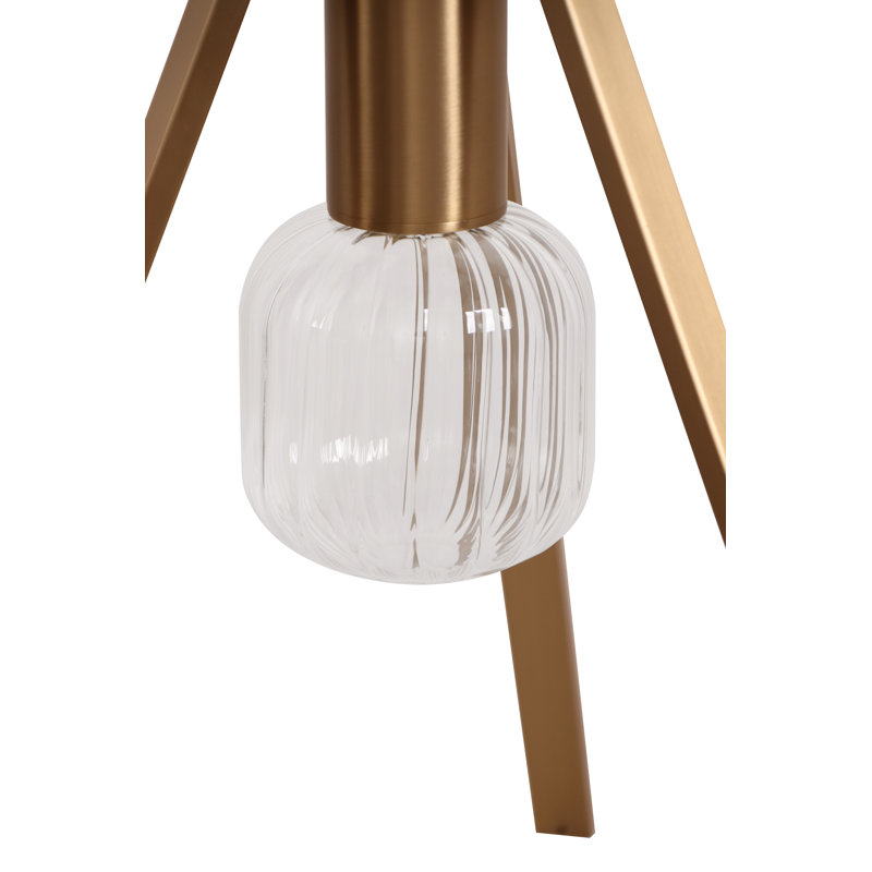 Lampe trépied 20 po Cascada, Champagne