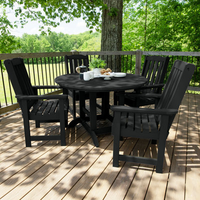 Arbnora Patio Dining Set Umbrella Hole Included Round Table
